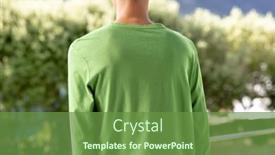  Presentation with long sleeve - PPT theme featuring image-of-biracial-man background and a tawny brown colored foreground