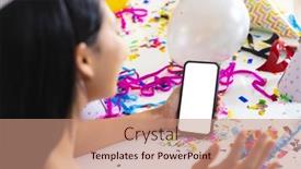  Presentation with space time - Theme with image-of-biracial-woman-using background and a coral colored foreground