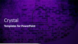  Presentation with interface - Slide deck with image-of-black-bell-icon background and a navy blue colored foreground