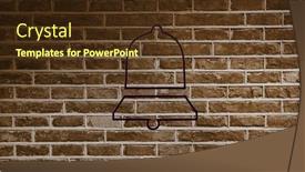  Presentation with interface - PPT layouts featuring image-of-black-bell-icon background and a tawny brown colored foreground