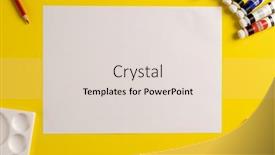  Presentation with copy space - Presentation theme featuring image-of-blank-sheet background and a lemonade colored foreground