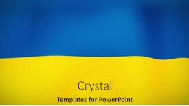  Presentation with blue yellow - Presentation featuring image-of-blue-and-yellow background and a gold colored foreground