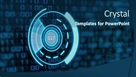  Presentation with binary blue - PPT theme having image-of-blue-circle background and a ocean colored foreground