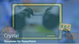  Presentation with school board - PPT layouts enhanced with image-of-board-icon background and a ocean colored foreground