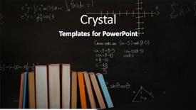  Presentation with global education - Presentation theme with image-of-books-in-row background and a wine colored foreground