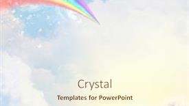  Presentation with sky rainbow - Colorful slide set enhanced with news concept text company news backdrop and a dark gray colored foreground