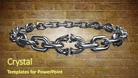  Presentation with broken wall - PPT layouts consisting of image of broken silver chain background and a tawny brown colored foreground