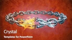  Presentation with supply chain and logistics - Audience pleasing PPT theme consisting of image of broken silver chain backdrop and a tawny brown colored foreground