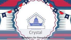  Presentation with president - PPT layouts consisting of image-of-building-icon-over background and a light blue colored foreground