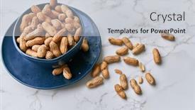  Presentation with peanuts - Theme featuring image-of-bunch-of-peanuts background and a light gray colored foreground