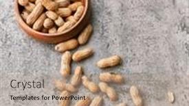  Presentation with peanuts - Theme enhanced with image-of-bunch-of-peanuts background and a coral colored foreground