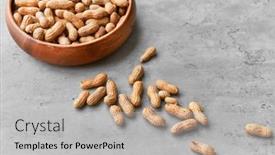  Presentation with peanuts - Slide set enhanced with image-of-bunch-of-peanuts background and a light gray colored foreground