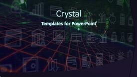  Presentation with shapes - Theme enhanced with image-of-business-icons-over background and a wine colored foreground