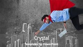  Presentation with digital image - Presentation consisting of image of businessman in super background and a gray colored foreground