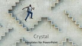  Presentation with upstairs - Amazing presentation theme having image-of-businessman-walking-upstairs backdrop and a light gray colored foreground