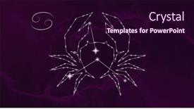  Presentation with astrology - Presentation design featuring image-of-cancer-star-sign background and a wine colored foreground