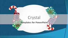  Presentation with christmas candy - Slides consisting of image-of-candy-canes background and a white colored foreground