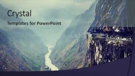  Presentation with vintage retro - Slide deck consisting of image of car on dangerous background and a light gray colored foreground