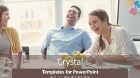  Presentation with career development - PPT theme with image-of-career-development-month background and a gray colored foreground