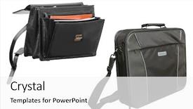  Presentation with cases - Audience pleasing PPT theme consisting of image of cases under the white background backdrop and a white colored foreground