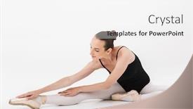  Presentation with ballerina - Audience pleasing PPT theme consisting of image-of-caucasian-young-woman backdrop and a white colored foreground
