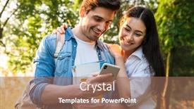  Presentation with multicultural - Presentation theme enhanced with image-of-cheerful-multicultural-student background and a coral colored foreground