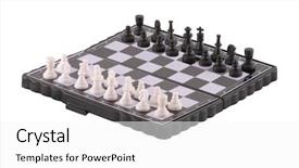  Presentation with chessboard - Beautiful presentation theme featuring image of chessboard backdrop and a white colored foreground