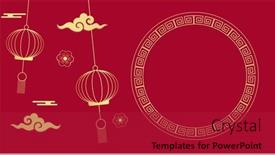  Presentation with lanterns - PPT layouts having image-of-chinese-lanterns background and a crimson colored foreground
