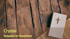  Presentation with christian - Slide set with image of christian book background and a tawny brown colored foreground