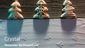  Presentation with footprints - Beautiful slide deck featuring image-of-christmas-cookies-made backdrop and a gray colored foreground