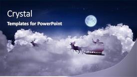 Presentation with santa sleigh - PPT theme having image-of-christmas-santa-claus background and a  colored foreground