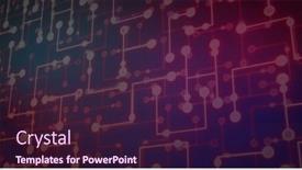  Presentation with digital image processing - PPT layouts with image-of-circuit-board and a wine colored foreground