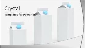  Presentation with milk product - Presentation theme with image of classic milk box background and a white colored foreground