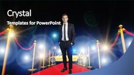  Presentation with red carpet - Cool new presentation theme with image of classic red carpet backdrop and a black colored foreground