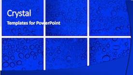  Presentation with abstract close up soap bubble - Slide deck with image of close up raindrop background and a royal blue colored foreground