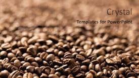  Presentation with coffee beans - Slide set having image-of-close-up background and a coral colored foreground