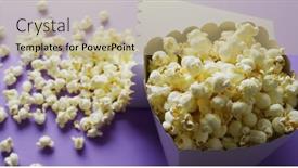  Presentation with snacks - PPT theme with image-of-close-up background and a  colored foreground