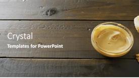  Presentation with snacks - Slide deck enhanced with image-of-close-up background and a violet colored foreground