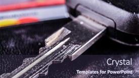  Presentation with car key - Theme featuring image-of-closeup background and a wine colored foreground