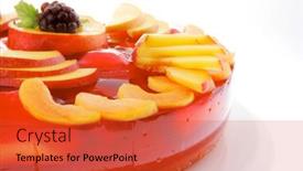  Presentation with jelly - Colorful PPT layouts enhanced with image-of-cold-red-jelly backdrop and a red colored foreground