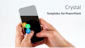  Presentation with colorful hands - PPT layouts with image-of-colorful-icons-over background and a  colored foreground