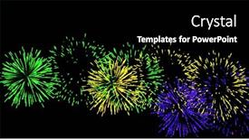  Presentation with christmas party - Presentation theme enhanced with image-of-colourful-christmas background and a black colored foreground