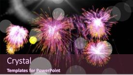  Presentation with party lights - Presentation theme having image-of-colourful-christmas background and a tawny brown colored foreground