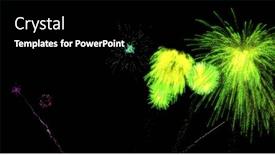  Presentation with christmas party - Theme featuring image-of-colourful-christmas background and a black colored foreground