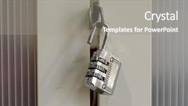  Presentation with combination lock - Slides with image of combination lock background and a gray colored foreground