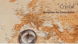  Presentation with global education - Theme consisting of image-of-compass-lying background and a  colored foreground