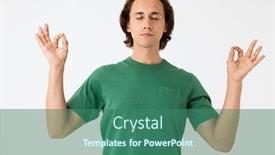  Presentation with basic - Colorful PPT theme enhanced with image-of-concentrated-young-man backdrop and a ocean colored foreground