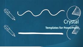  Presentation with connecting - Presentation design consisting of image of connecting pie charts background and a ocean colored foreground