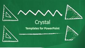  Presentation with digital image - Cool new presentation theme with image of connecting pie charts backdrop and a ocean colored foreground