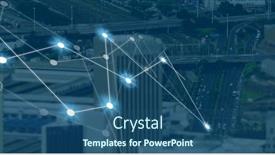  Presentation with connections - Slide set consisting of image-of-connections-over-cityscape background and a ocean colored foreground